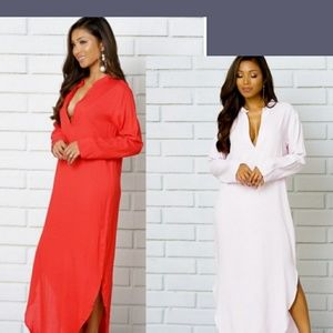 Long sleeve, Vneck dress
